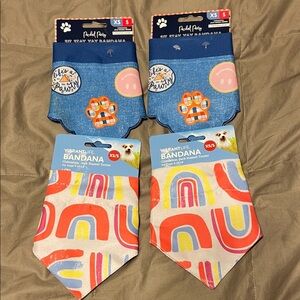 Vibrant Life Dog Bandanas XS/S. Fits 5-20lbs. Inserts that collar goes through.